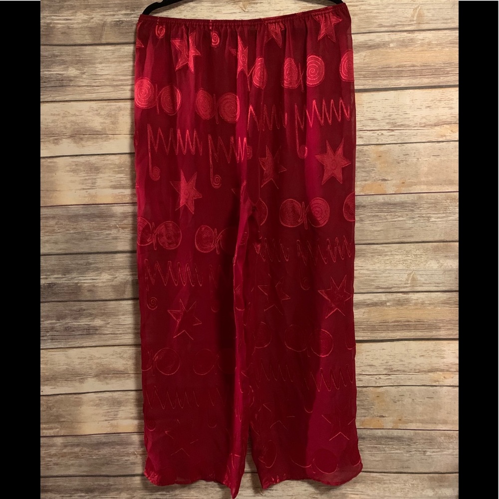 Victoria’s Secret Red Sheer Mesh Pants